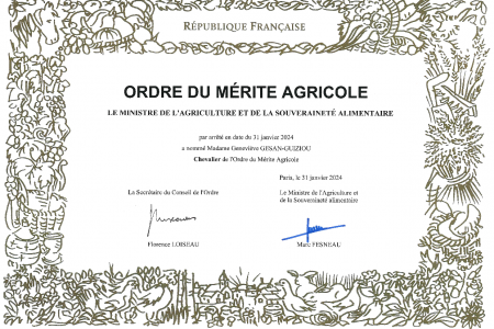 médaille Mérite Agricole G. Gesan-Guiziou