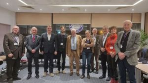 Fanny Guyomarc'h with the jury of the Association pour les Recherches sur l'Economie Agroalimentaire